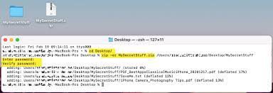 how to pword protect a zip file on mac