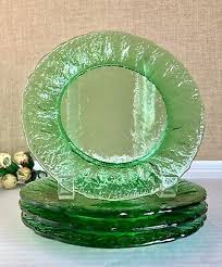 Vintage Recycled Glass Salad Plates