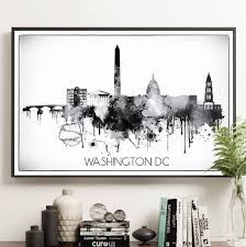 Black And White Washington Dc Skyline