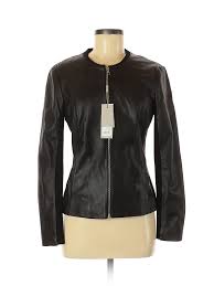 Details About Nwt Soia Kyo Women Black Leather Jacket M