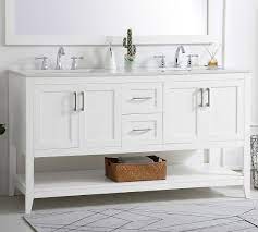 It can be mounted with painting. Belleair 60 Double Sink Vanity Pottery Barn