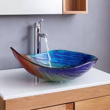Glass Sink Vessel Sink Bathroom Glass