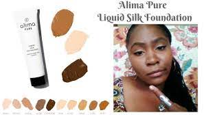 alima pure liquid silk foundation demo