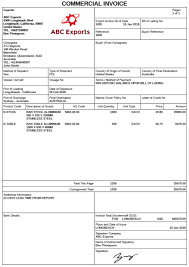 Commercial Invoice Documents Used For Import Export Incodocs
