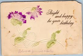 ♦ for your birthday, you. Bright And Happy Be Your Birthday Embossed Purple Flowers 11 5625 The Gayraj