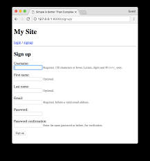 how to create user sign up view