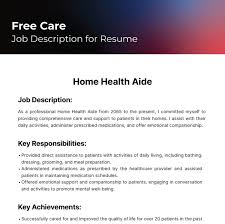 care job description for resume