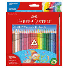 Faber Castell Grip Watercolor Ecopencils Premium Art Supplies For Kids 24 Count