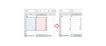 calculating correlation with spreadsheets