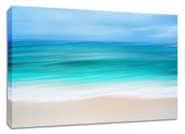 Abstract Beach Canvas Wall Art Ocean