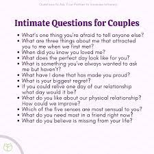 50 questions to increase intimacy