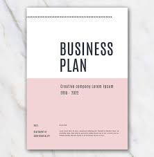 business plan template pink stylish