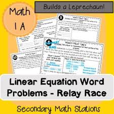 Linear Equation Forms Word Problems