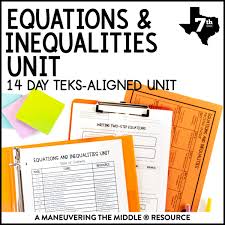 inequalities unit 7th grade teks