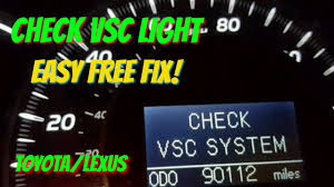 how to reset check vsc in lexus a