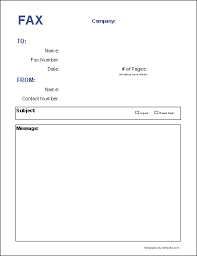 free fax cover sheet template