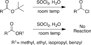 The Conversion of tert-Butyl Esters to Acid Chlorides Using Thionyl Chloride  | The Journal of Organic Chemistry