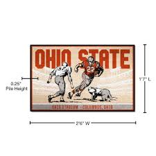 fanmats ohio state ticket tan 1 5 ft x