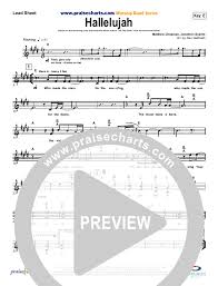 Hallelujah Lead Sheet Piano Vocal Parachute Band