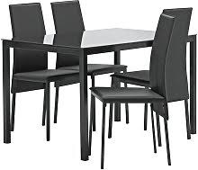 Babylon torrento round small table. Black Glass Dining Table And Chairs Shop Online And Save Up To 50 Uk Lionshome