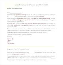 Printable Non Profit Donation Thank You Letter Template Format Best