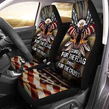 U S Flag Bald Eagle Car Seat Covers