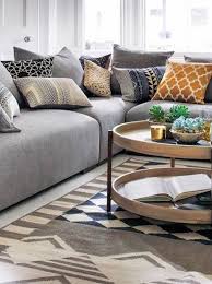 grey corner sofa with ter cushions