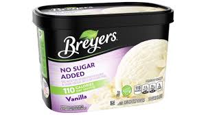 is breyers no sugar added vanilla ice
