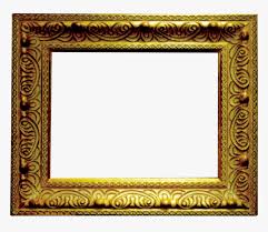 transpa square gold frame png