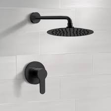 mario matte black shower faucet set
