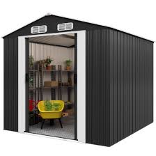 garden shed anthracite metal 8x10ft