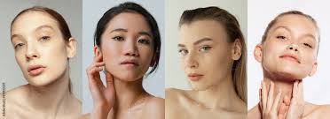 young skin without makeup isolated