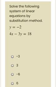 linear equations by substitution method
