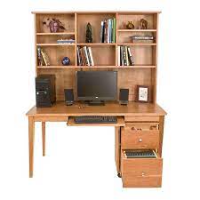 Our wide range of l shaped desks, corner desks, and computer desks can fit inside any workspace, large or small. Solid Wood Writing Desk W Bookcase Hutch Vermont Woods Studios