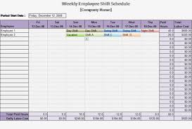 Excel Employee Schedule Template Free Under Fontanacountryinn Com