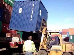 Although they are mainly used for moving general materials over short distances, a high capacity forklift can also be used to lift and move empty and lightweight containers if the need arises. Billie Box Loading Of New 10ft Container Using Fork Lift Truck Youtube