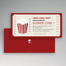 Carte d'invitation professionnelle cadre couleur. Invitation Anniversaire Ticket Cinema Echantillon Offert Carteland