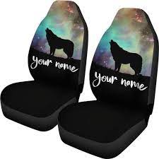 Wolf Car Seat Covers Set Of 2 Wolves