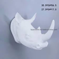 Because we have no gallery overhead costs, we can afford to offer our products made by professional artists at. Polyresin Wall Hanging Head Rhino Head White Wall Mounted Sculptures Home Decor Home Decor Decor Sculptures Figurines