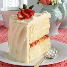 Vanilla Cake With White Chocolate Ganache gambar png