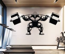 Gorilla Gym Wall Decal Lifting Gorilla