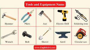 List Of A Tools And Equipment Name