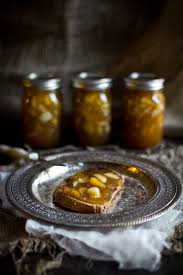 peach and pear preserves with rum and