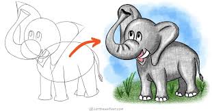 How To Draw An Elephant Easy Step By