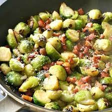 pan fried brussel sprouts with bacon