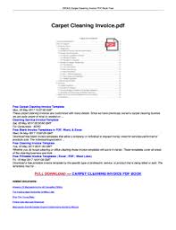 carpet cleaning invoice fill