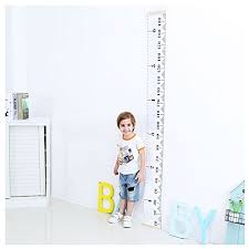 Yiisun Baby Wooden Growth Chart Canvas Hanging Rulers Kids