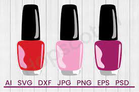 nail polish svg file dxf file by