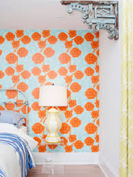We have an extensive collection of amazing background images carefully chosen. Eclectic Guest Bedroom With Orange And Blue Floral Wallpaper Hgtv