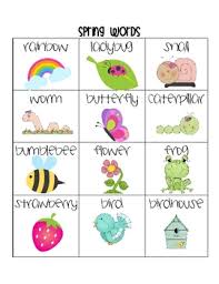 Spring Word Chart